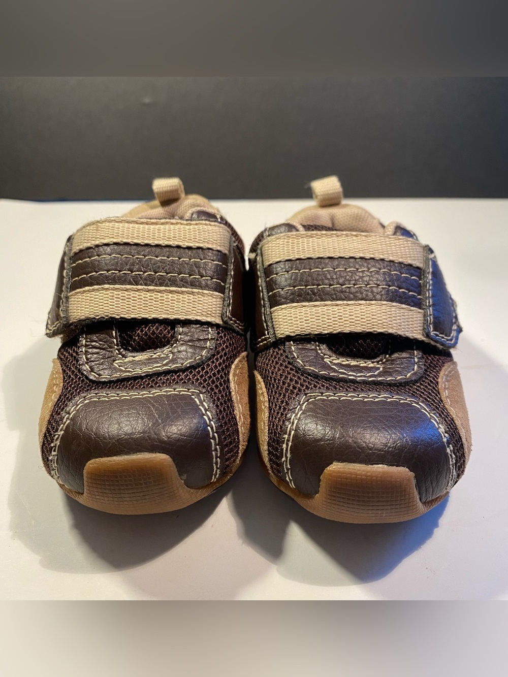 Pediped “Adrian” baby/toddler shoes Sz 5.5 18-24 Months - Brown/tan